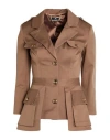 Elisabetta Franchi Woman Blazer Brown Size 2 Cotton, Elastane