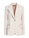 Elisabetta Franchi Woman Blazer Cream Size 10 Polyester, Elastane In White