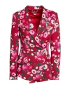 Elisabetta Franchi Woman Blazer Garnet Size 6 Polyester, Elastane In Red