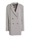 Elisabetta Franchi Woman Blazer Grey Size 6 Polyester, Elastane In Gray