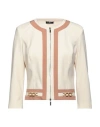 Elisabetta Franchi Woman Blazer Ivory Size 6 Polyamide, Elastane In Multi