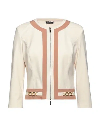 Elisabetta Franchi Woman Blazer Ivory Size 6 Polyamide, Elastane In White
