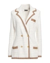 Elisabetta Franchi Woman Blazer Light Brown Size 6 Cotton, Polyester In Beige