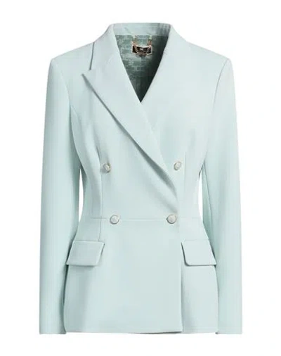 ELISABETTA FRANCHI ELISABETTA FRANCHI WOMAN BLAZER LIGHT GREEN SIZE 2 POLYESTER, ELASTANE