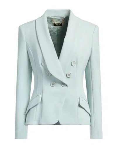 Elisabetta Franchi Essentials Woman Blazer Light Green Size 10 Polyester, Elastane