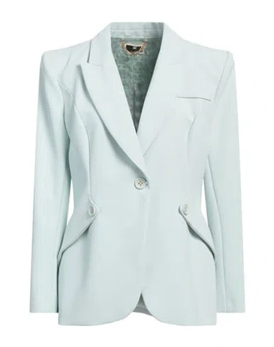 ELISABETTA FRANCHI ELISABETTA FRANCHI WOMAN BLAZER LIGHT GREEN SIZE 12 POLYESTER, ELASTANE