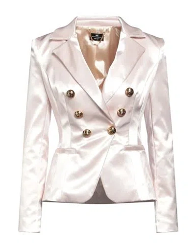 Elisabetta Franchi Woman Blazer Light Pink Size 10 Polyamide, Elastane