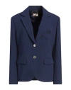 Elisabetta Franchi Woman Blazer Navy Size 12 Polyester In Navy