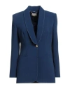Elisabetta Franchi Woman Blazer Navy Size 6 Polyester, Elastane In Blue