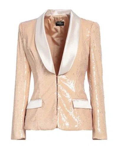 Elisabetta Franchi Woman Blazer Sand Size 6 Polyester