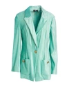 Elisabetta Franchi Woman Blazer Turquoise Size 8 Viscose, Cotton, Modal In Blue