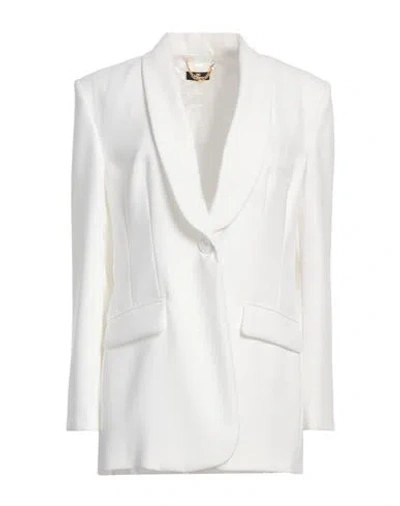 Elisabetta Franchi Woman Blazer White Size 10 Polyester In White