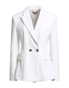 Elisabetta Franchi Woman Blazer White Size 10 Polyester, Elastane