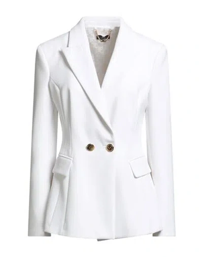 Elisabetta Franchi Woman Blazer White Size 10 Polyester, Elastane