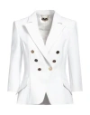Elisabetta Franchi Woman Blazer White Size 10 Polyester, Elastane