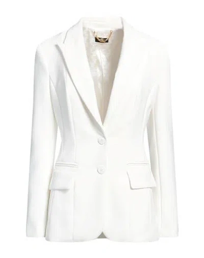 Elisabetta Franchi Woman Blazer White Size 8 Polyester, Elastane