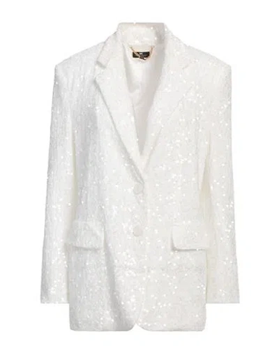 Elisabetta Franchi Woman Blazer White Size 8 Polyester