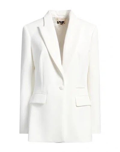 Elisabetta Franchi Woman Blazer White Size 8 Polyester, Elastane In White