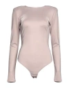 Elisabetta Franchi Woman Bodysuit Antique Rose Size 10 Viscose, Elastane In Pink