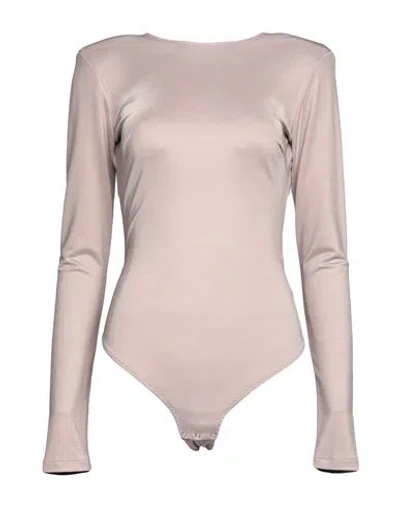 Elisabetta Franchi Woman Bodysuit Antique Rose Size 10 Viscose, Elastane In Pink