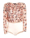 Elisabetta Franchi Woman Blouse Pastel Pink Size 6 Polyamide In Pink