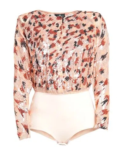 Elisabetta Franchi Woman Blouse Pastel Pink Size 6 Polyamide