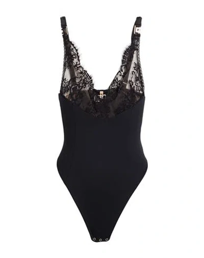 Elisabetta Franchi Woman Bodysuit Black Size 10 Polyamide, Elastane