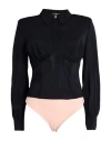 Elisabetta Franchi Woman Bodysuit Black Size 10 Viscose, Elastane