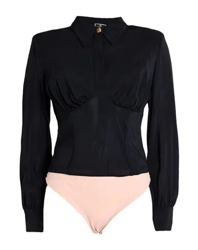 Elisabetta Franchi Woman Bodysuit Black Size 10 Viscose, Elastane