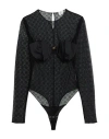 Elisabetta Franchi Woman Bodysuit Black Size 4 Polyamide, Elastane