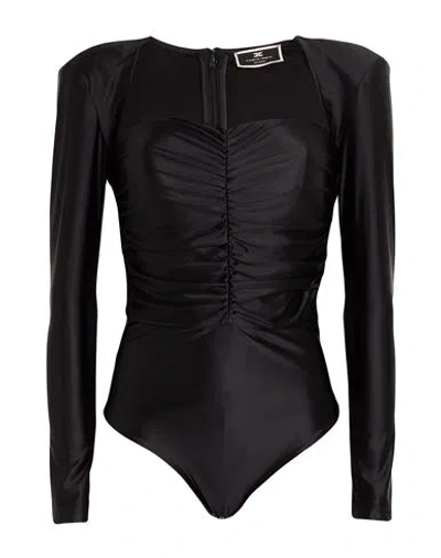 Elisabetta Franchi Woman Bodysuit Black Size 4 Polyamide, Elastane
