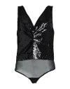 Elisabetta Franchi Woman Bodysuit Black Size 6 Polyamide, Elastane, Plastic