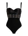 Elisabetta Franchi Woman Bodysuit Black Size 6 Polyester, Viscose, Elastane In Black