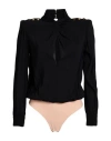 Elisabetta Franchi Woman Bodysuit Black Size 6 Viscose, Elastane, Polyamide