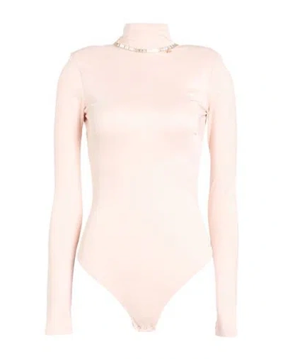 Elisabetta Franchi Woman Bodysuit Blush Size 4 Viscose, Elastane In Pink