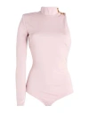 Elisabetta Franchi Woman Bodysuit Blush Size 8 Viscose, Elastane