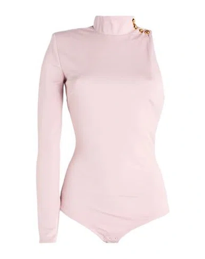 Elisabetta Franchi Woman Bodysuit Blush Size 8 Viscose, Elastane