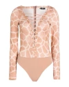 Elisabetta Franchi Woman Bodysuit Blush Size 8 Viscose, Elastane, Polyamide