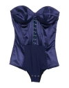 Elisabetta Franchi Woman Bodysuit Bright Blue Size 4 Acetate, Polyamide, Elastane