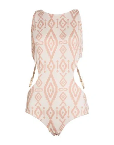 Elisabetta Franchi Woman Bodysuit Cream Size 8 Viscose In Neutral