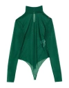 Elisabetta Franchi Woman Bodysuit Green Size 6 Polyamide, Elastane