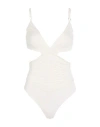 Elisabetta Franchi Woman Bodysuit Ivory Size 8 Cupro, Elastane In White