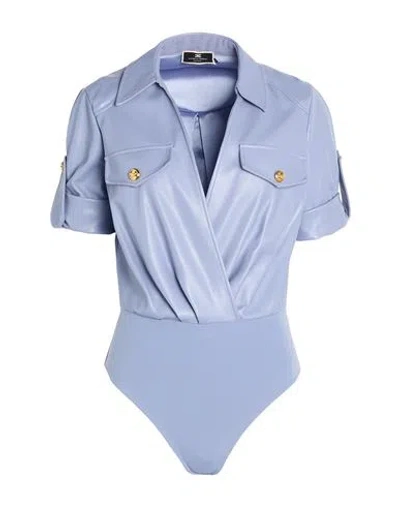 Elisabetta Franchi Woman Bodysuit Lilac Size 8 Polyester, Polyurethane, Polyamide, Elastane
