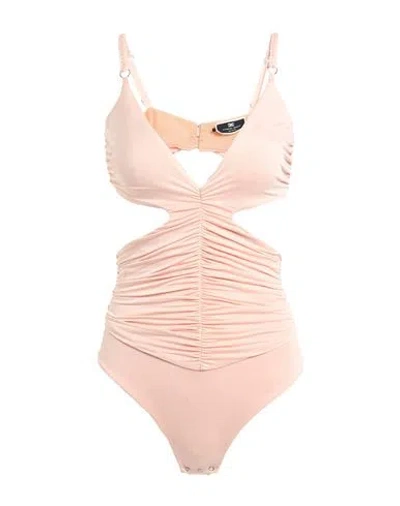Elisabetta Franchi Woman Bodysuit Pink Size 8 Cupro, Elastane