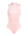 Elisabetta Franchi Woman Bodysuit Pink Size 8 Viscose, Elastane