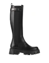 Elisabetta Franchi Woman Boot Black Size 10 Leather In Black