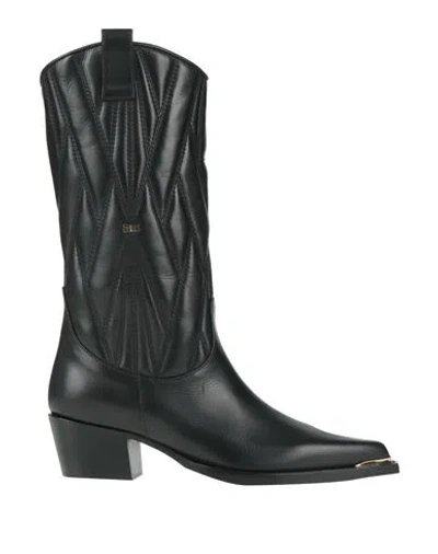 Elisabetta Franchi Woman Boot Black Size 8 Leather