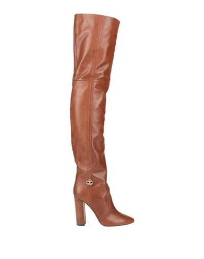 Elisabetta Franchi Woman Boot Tan Size 8 Leather