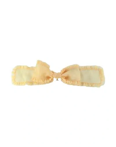 Elisabetta Franchi Woman Brooch Yellow Size - Polyester In Neutral