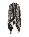 Elisabetta Franchi Woman Cape Black Size Onesize Acrylic, Wool, Viscose